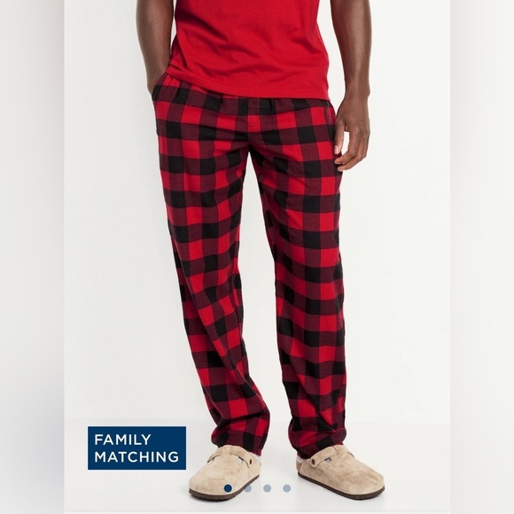 Mens Old Navy flannel Christmas buffulo check plaid pajama pants L - Picture 1 of 4